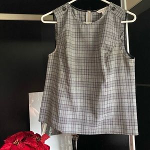 Gray plaided blouse